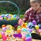 12 Pack Easter Eggs Filled with Mini Animal Plush Toy Set, Cute Small Stuffed Basket Animal Keychain Set